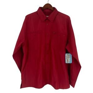 The Reellife dark red fishing shirt long sleeve mens XL NWT